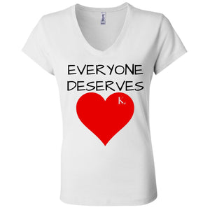 EVERYONE DESERVES LOVE Women's V-Neck T-Shirt
