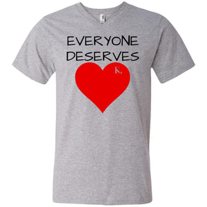 EVERYONE DESERVES LOVE Men's V-Neck T-Shirt
