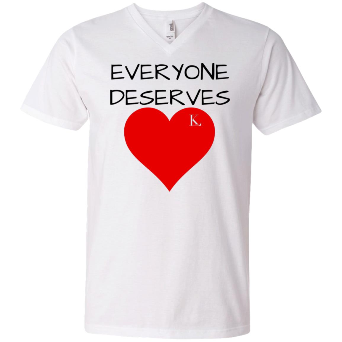 EVERYONE DESERVES LOVE Men's V-Neck T-Shirt
